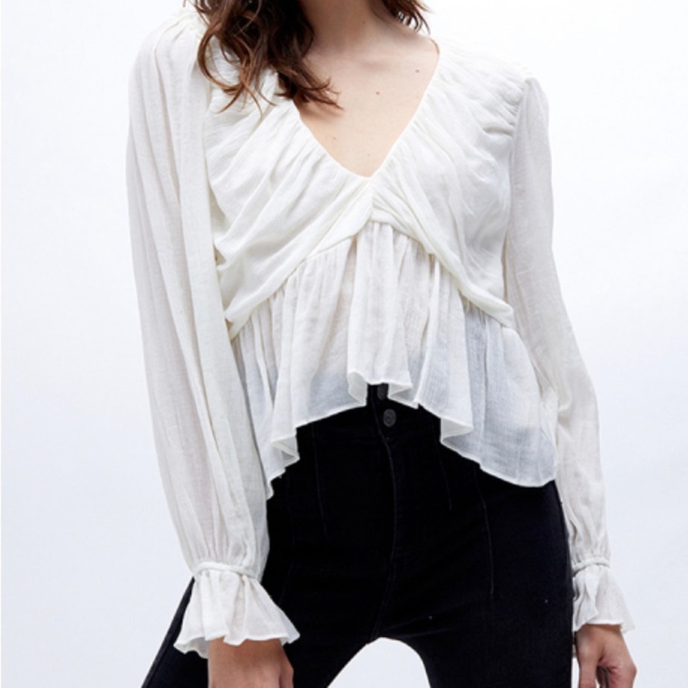 NWT Free People Daia Long Sleeve Top